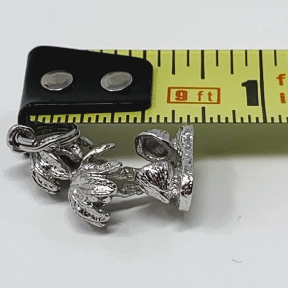 Palm Trees Sterling Silver Charm Pendant - Picture 6 of 7